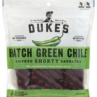 Duke's Sausages, Smoked Shorty, Hatch Green Chile, 16 Ounce