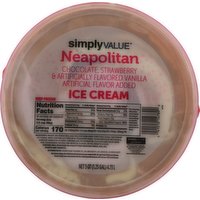 Simply Value Neapolitan Ice Cream 4 qt, 128 Ounce