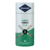 Diamond Bamboo Forks, 75 Each