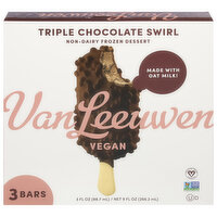 Van Leeuwen Frozen Dessert, Non-Dairy, Triple Chocolate Swirl, 3 Each