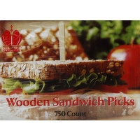 Poly King Sandwich Picks, Wooden, 750 Each