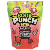 Sour Punch Bites Candy, Rad Reds, Assorted, 9 Ounce