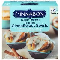 Cinnabon Cinnasweet Swirls, Frosted, 4 Each