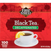 First Street Black Tea, Decaffeinated, Bags, 100 Each