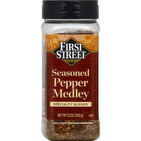 First Street Pepper Medley, Seasoned, Specialty Blends, 12 Ounce