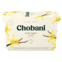 Chobani Yogurt, Greek, Nonfat, Vanilla, Value 4 Pack, 21.2 Ounce