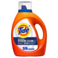 Tide Hygienic Clean Heavy 10x Duty Liquid Laundry Detergent, Original, 84 Ounce