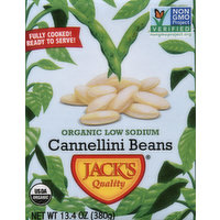 Jack's Quality Cannellini Beans, Organic, Low Sodium, 13.4 Ounce