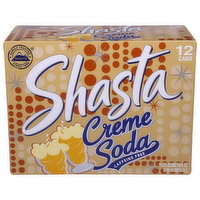 Shasta Soda, Caffeine Free, Creme, 12 Each