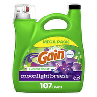 Gain Liquid Laundry Detergent, Moonlight Breeze, 107 Loads, 154 oz, 154 Fluid ounce