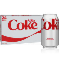 Diet Coke Soda Soft Drink, 24 Each