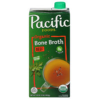 Pacific Foods Bone Broth, Beef, Organic, 32 Ounce