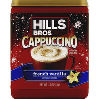 HILLS BROS Cappuccino Drink Mix, French Vanilla, Cafe Style, 16 Ounce