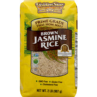 Golden Star Jasmine Rice, Brown, 2 Pound