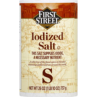 First Street Salt, Iodized, 26 Ounce