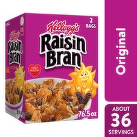 Raisin Bran Breakfast Cereal, Original, 76.5 Ounce