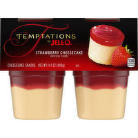 Jell-O Temptations Ready to Eat Strawberry Cheesecake Pudding Snack, 14.1 Ounce