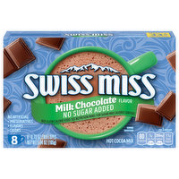 Swiss Miss No Sugar Added Milk Chocolate Flavored Hot Cocoa Mix, 8 Each