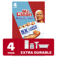 Mr. Clean Magic Eraser Extra Durable Scrubber, Cleaning Pad, 4 count, 4 Each