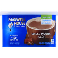 Maxwell House Beverage Mix, Cafe-Style, Decaf, Suisse Mocha, 4 Ounce