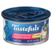 Blue Buffalo Food for Cats, Natural, Fish and Shrimp Entree in Gravy, Flaked, Adult, 3 Ounce