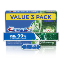 Crest Scope Outlast Complete Whitening Toothpaste, Mint, 5.4 oz, Pack of 3, 3 Each