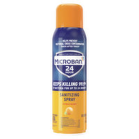 Microban 24 Hour Disinfectant Sanitizing Spray, Citrus Scent, 15 oz, 15 Ounce