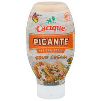 Cacique Sour Cream, Mexican-Style, Picante, Hot, 12 Ounce