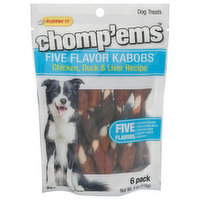 Ruffin' It Dog Treats, Five Flavor Kabobs, Chicken, Duck & Liver Recipe, 6 Pack, 6 Each