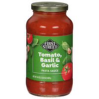 First Street Pasta Sauce, Tomato, Basil & Garlic, 24 Ounce