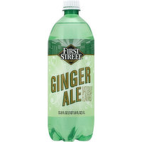 FIRST STREET Soda, Ginger Ale, 33.81 Ounce