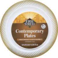 First Street Plates, Contemporary Styling, 15 Each