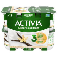 Activia Yogurt, Vanilla, Lowfat, 48 Ounce