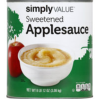 Simply Value Apple Sauce, Sweetened, 108 Ounce