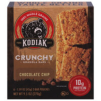 Kodiak Granola Bars, Crunchy, Chocolate Chip, 6 Each