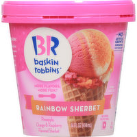 Baskin Robbins Sherbet, Rainbow, 14 Ounce