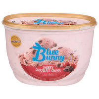 Blue Bunny Frozen Dairy Dessert, Cherry Chocolate Chunk, Premium, 46 Fluid ounce