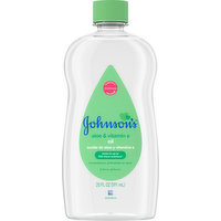 Johnson's Baby Oil, Aloe & Vitamin E, 20 Ounce