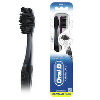 Oral-B Charcoal Toothbrushes, Soft, 2 Count, 2 Each