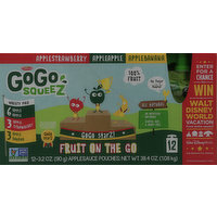 GoGo Squeez Applesauce, Fruit On The Go, Variety Pack, 12 Each