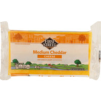 First Street Cheese, Medium Cheddar, 32 Ounce