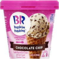 Baskin Robbins Ice Cream, Chocolate Chip, 14 Ounce