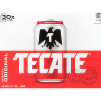 Tecate Beer, Lager, Original, 30 Each