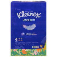 Kleenex Tissues, 3-Ply, 4 Each