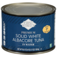 First Street Tuna, in Water, Albacore, Solid White, Premium, 66.5 Ounce