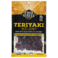 First Street Beef Jerky, Teriyaki, 8 Ounce