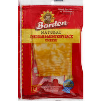 Borden Cheese, Slices, Cheddar & Monterey Jack, 6 Ounce