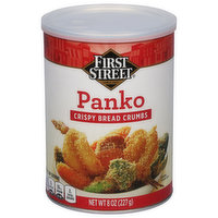 First Street Panko, Crispy Bread Crumbs, 8 Ounce