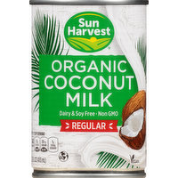 Sun Harvest Coconut Milk, Organic, Regular, 13.5 Ounce