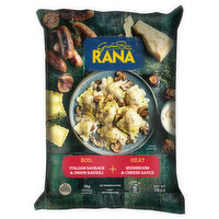 Rana Pasta + Sauce Pairing, Italian Sausage & Onion Ravioli Cremini Mushroom & Cheese Sauce, 19 Ounce